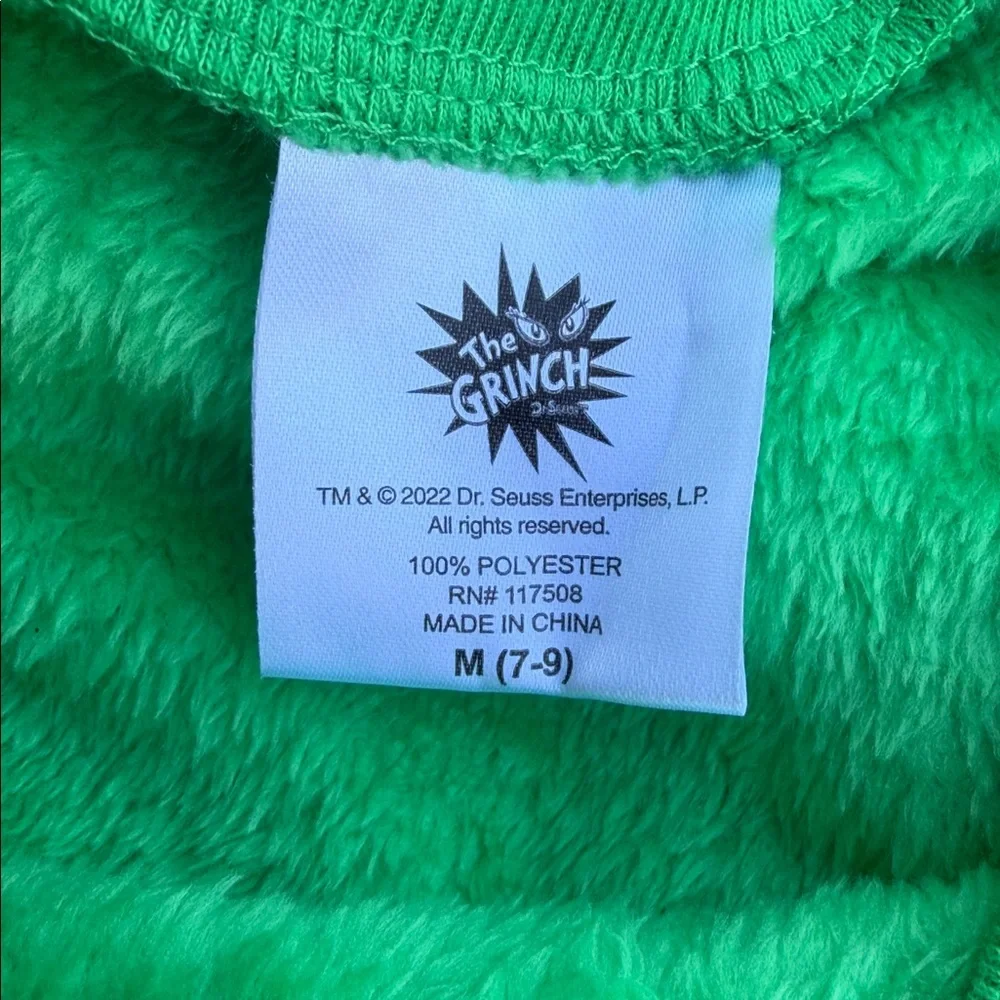 The Grinch Green Women's Fuzzy Sweater size Medium 7/8 - Picture 4 of 6